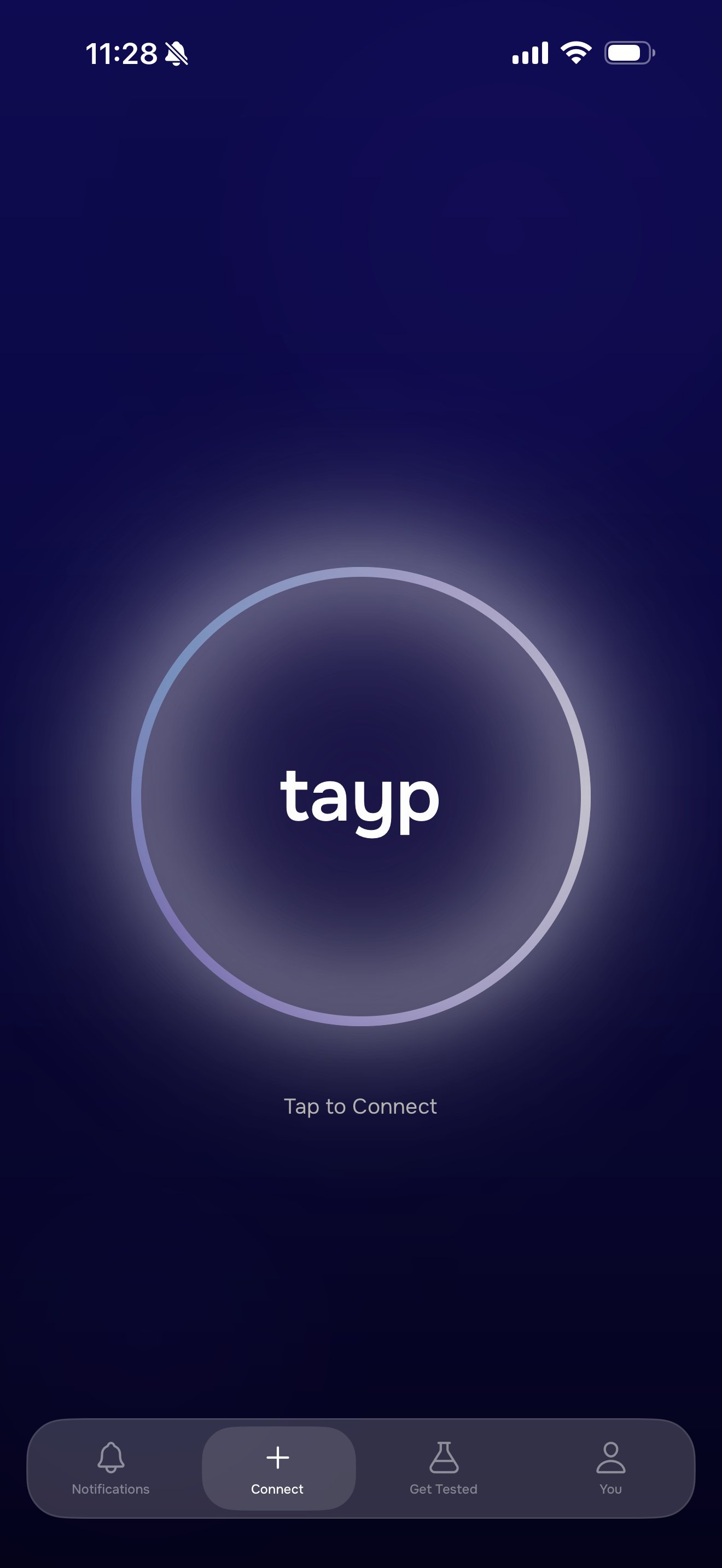 tayp app home screen